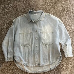 Steve Madden Women's Cassie Oversized Denim Top